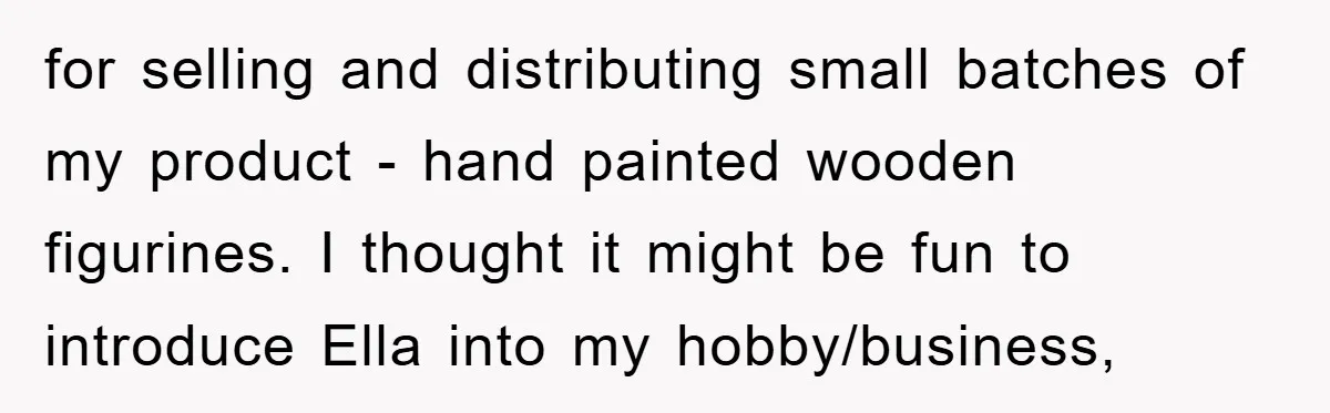 Friendship on the Rocks After Mom Demands Free 'Toys' from Small Business Owner for selling and distributing small batches of my product - hand painted wooden figurines. I thought it might be fun to introduce Ella into my hobby/business,
