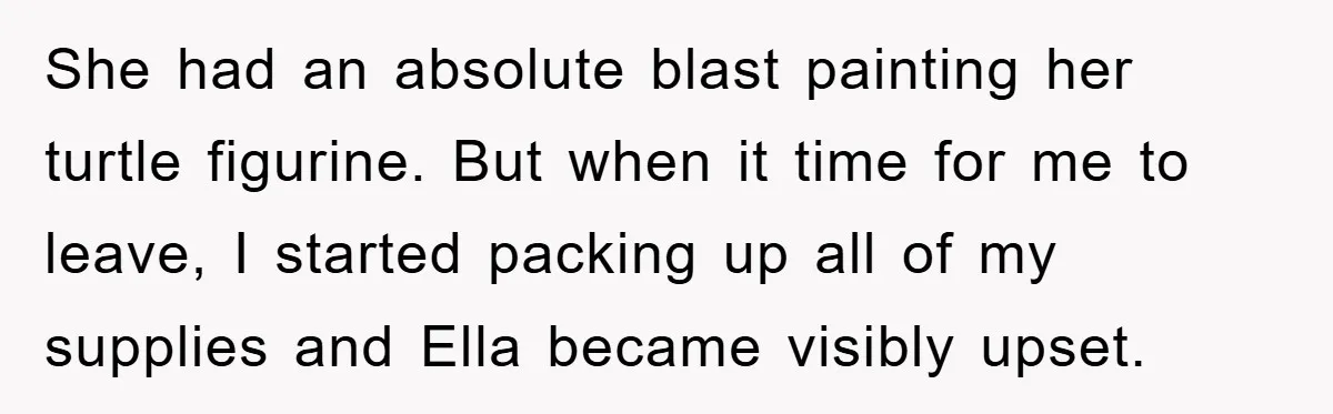 Friendship on the Rocks After Mom Demands Free 'Toys' from Small Business Owner She had an absolute blast painting her turtle figurine. But when it time for me to leave, I started packing up all of my supplies and Ella became visibly upset.
