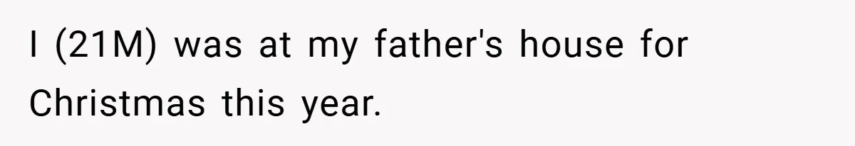 I (21M) was at my father's house for Christmas this year.