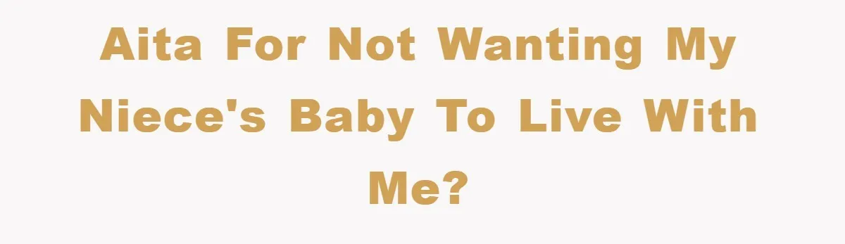 AITA for not wanting my niece's baby to live with me?