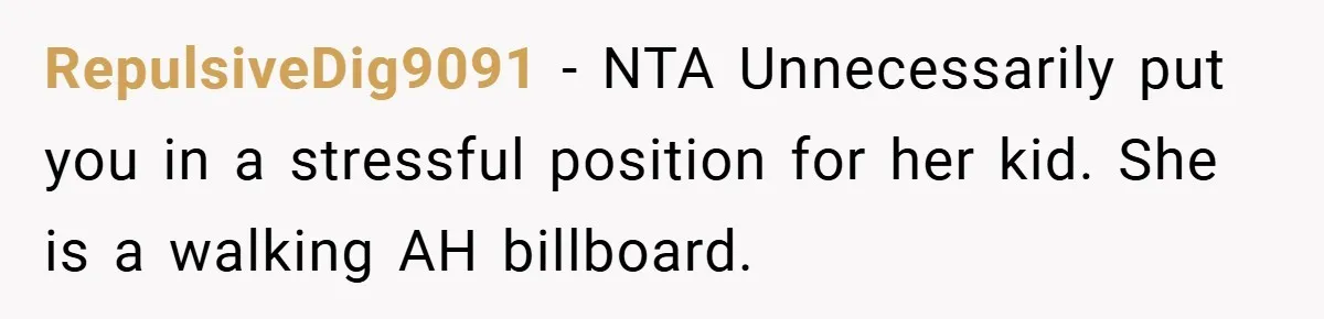 She Refused to Let Boy Pet Her Working Dog - Then Asked to Touch His Wheelchair RepulsiveDig9091 − NTA Unnecessarily put you in a stressful position for her kid. She is a walking AH billboard.