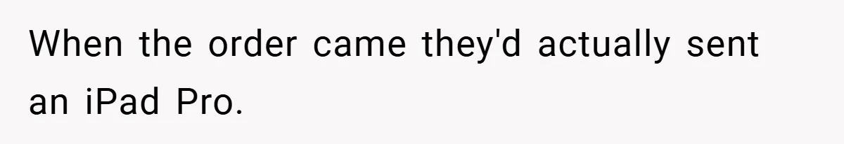 When the order came they'd actually sent an iPad Pro.