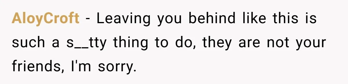 AloyCroft − Leaving you behind like this is such a s__tty thing to do, they are not your friends, I'm sorry.