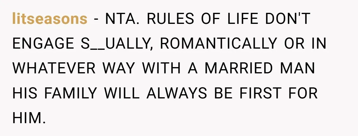 litseasons − NTA. RULES OF LIFE DON'T ENGAGE S__UALLY, ROMANTICALLY OR IN WHATEVER WAY WITH A MARRIED MAN HIS FAMILY WILL ALWAYS BE FIRST FOR HIM.