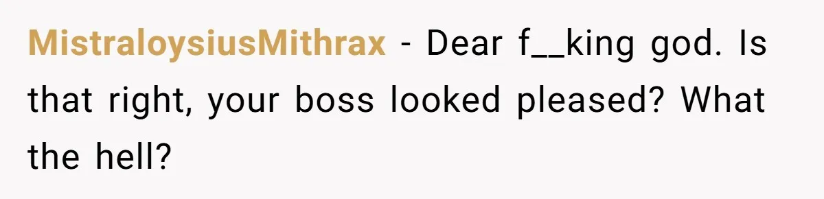 Injured Employee Silently Protests 60-Minute Lunch Break Time Policy, Outwits Clock-Watching Boss MistraloysiusMithrax − Dear f__king god. Is that right, your boss looked pleased? What the hell?