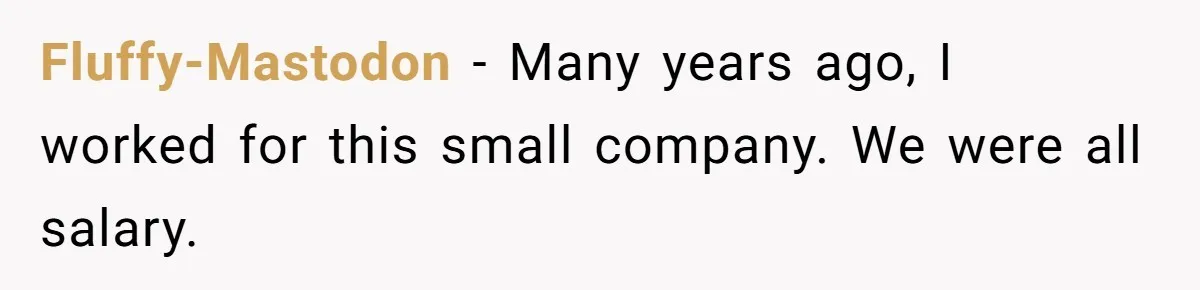 Injured Employee Silently Protests 60-Minute Lunch Break Time Policy, Outwits Clock-Watching Boss Fluffy-Mastodon − Many years ago, I worked for this small company. We were all salary.