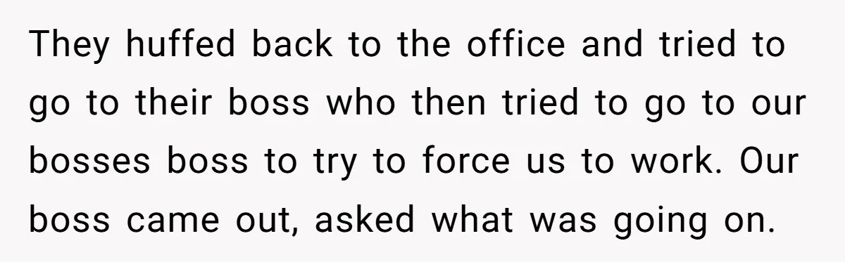 Injured Employee Silently Protests 60-Minute Lunch Break Time Policy, Outwits Clock-Watching Boss They huffed back to the office and tried to go to their boss who then tried to go to our bosses boss to try to force us to work. Our...