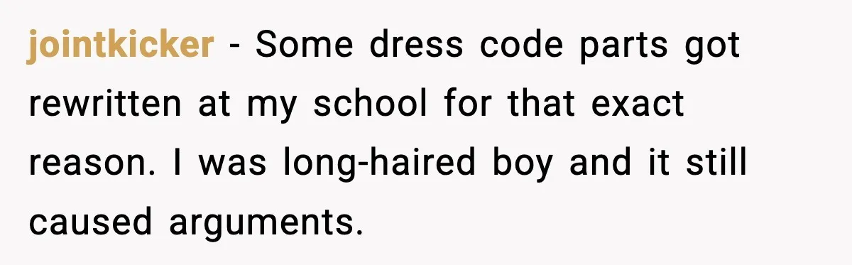 Fire-Academy Trainee Cuts Her Hair After Being Written Up For “Inappropriate” Style jointkicker - Some dress code parts got rewritten at my school for that exact reason. I was long-haired boy and it still caused arguments.
