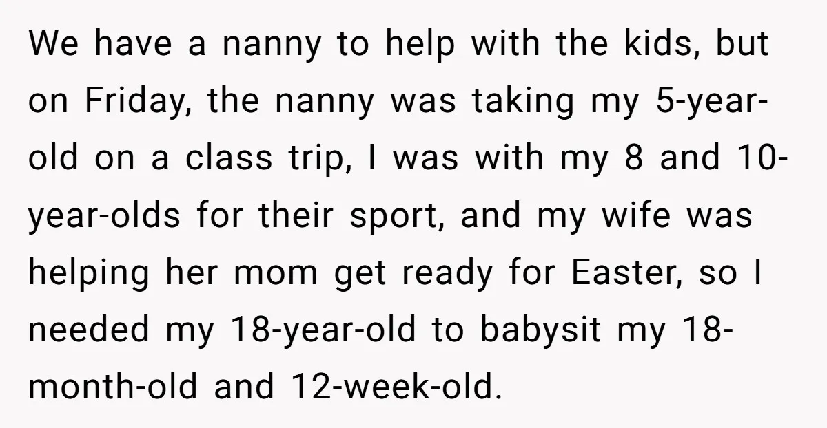 We have a nanny to help with the kids, but on Friday, the nanny was taking my 5-year-old on a class trip, I was with my 8 and 10-year-olds for...