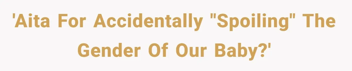 'AITA for accidentally "spoiling" the gender of our baby?'