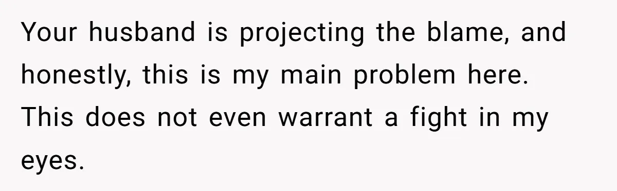 Pregnant Woman Trips Over Suitcase Husband Never Put Away, Husband Accuses Her Of Doing It “On Purpose” Your husband is projecting the blame, and honestly, this is my main problem here. This does not even warrant a fight in my eyes.
