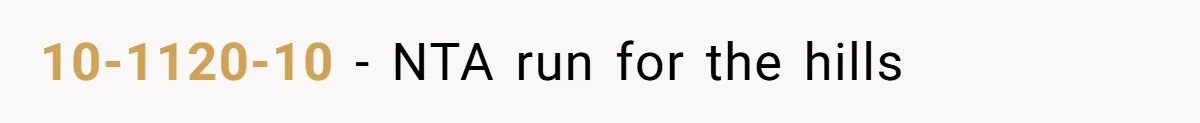 10-1120-10 − NTA run for the hills