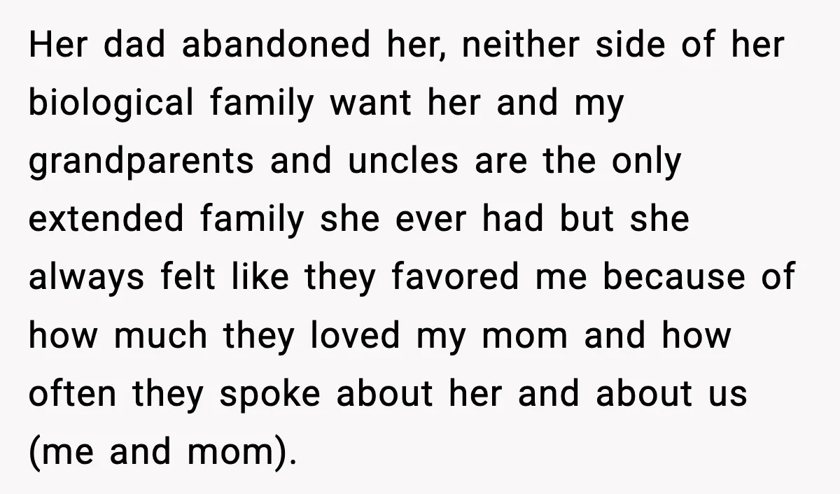 Engagement Ring Tug-Of-War: Stepsister VS. Legacy Her dad abandoned her, neither side of her biological family want her and my grandparents and uncles are the only extended family she ever had but she always felt like...
