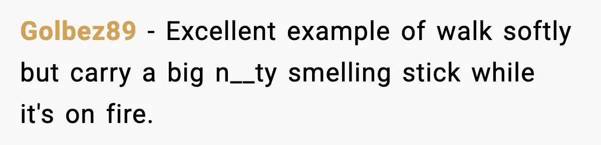 Seat for seat, decibel for decibel: how one quiet neighbor humbled a car bro Golbez89 - Excellent example of walk softly but carry a big n__ty smelling stick while it's on fire.