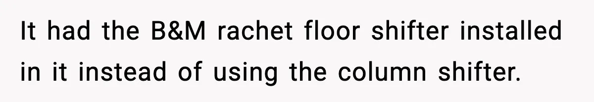 Thieves Try To Steal This Man's Car, But Somehow He “Steals” Their Stolen Honda Instead It had the B&M rachet floor shifter installed in it instead of using the column shifter.