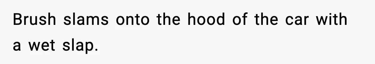 Crew Blocks His Concrete Job, Then Asks To Use His “Truck Wash”, So He Lets Them Ruin Their Cars Brush slams onto the hood of the car with a wet slap.