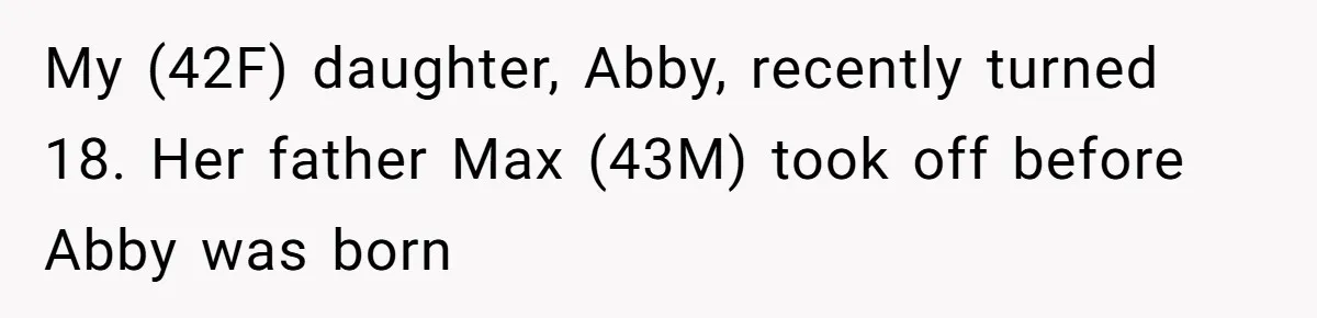 Mom Cancels Daughter's Hard-Earned Dream Vacation After Discovering Her Reason For Dropping Best Friend My (42F) daughter, Abby, recently turned 18. Her father Max (43M) took off before Abby was born