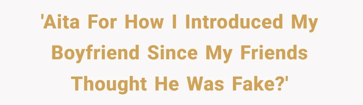 Friends Doubt Her Mystery Boyfriend Exists Until He Shows Up And Delivers A Lesson Nobody Asks For 'AITA for how I introduced my boyfriend since my friends thought he was fake?'