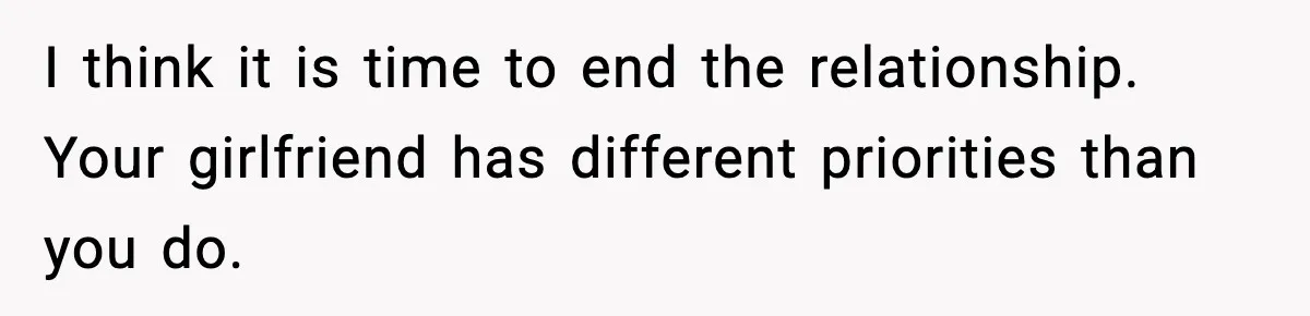 Man Refuses To Eat Girlfriend’s Cake After She Throws A Surprise Party And Disrespects His Mom’s Gift I think it is time to end the relationship. Your girlfriend has different priorities than you do.