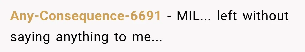 Any-Consequence-6691 − MIL... left without saying anything to me...