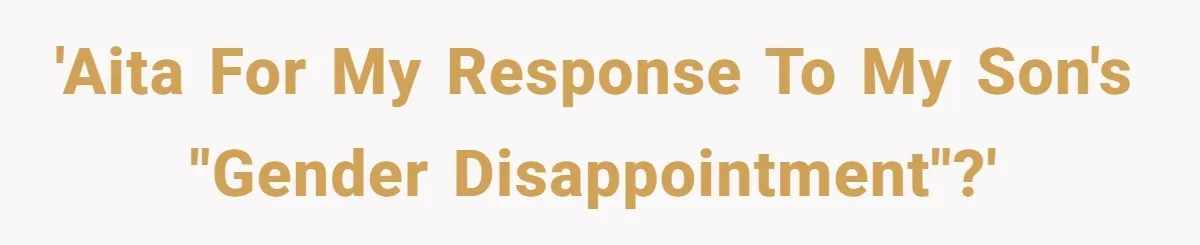 'AITA for my response to my son's "gender disappointment"?'