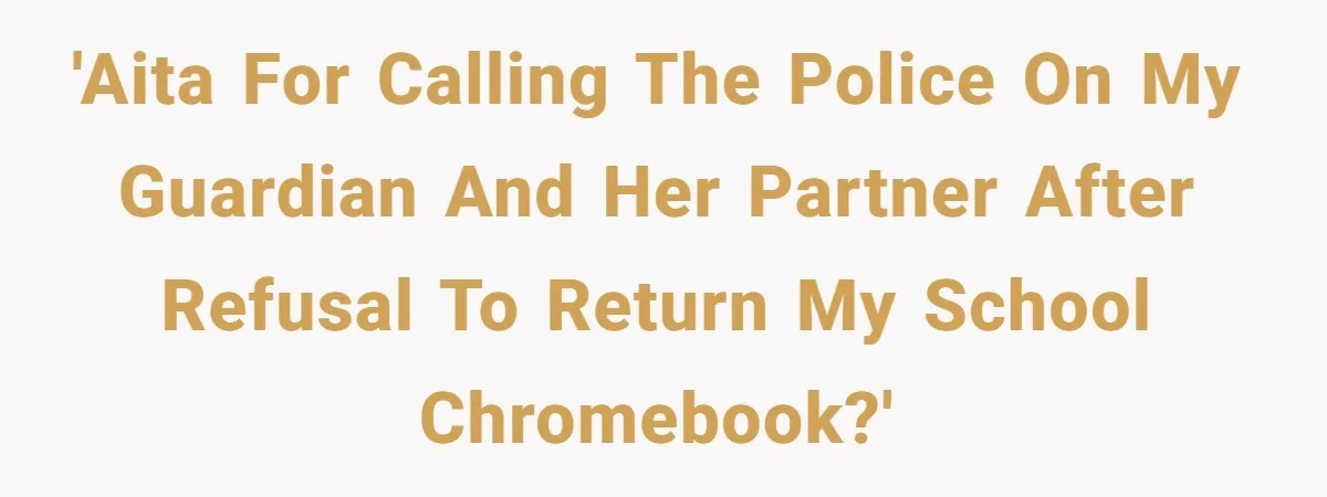 'AITA for calling the police on my guardian and her partner after refusal to return my school Chromebook?'
