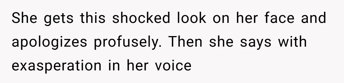 American Tourist Overhears German Couple Mocking His Stuffed Toy And Replies Fluently In Their Language She gets this shocked look on her face and apologizes profusely. Then she says with exasperation in her voice