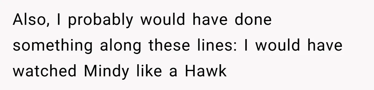 Also, I probably would have done something along these lines: I would have watched Mindy like a Hawk