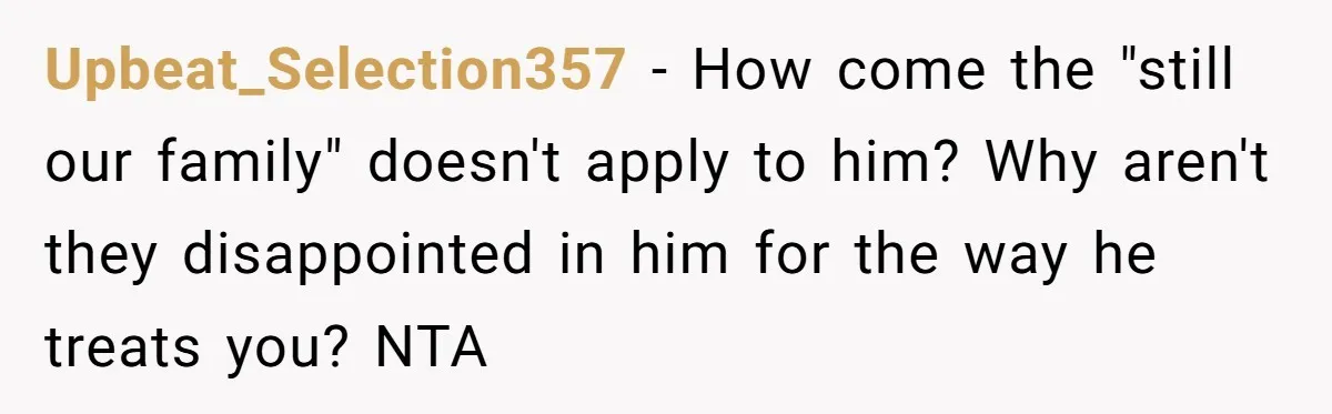 She Turned Her Neighbor’s Parking Nightmare Into a Feathered Revenge Saga Upbeat_Selection357 − How come the "still our family" doesn't apply to him? Why aren't they disappointed in him for the way he treats you? NTA