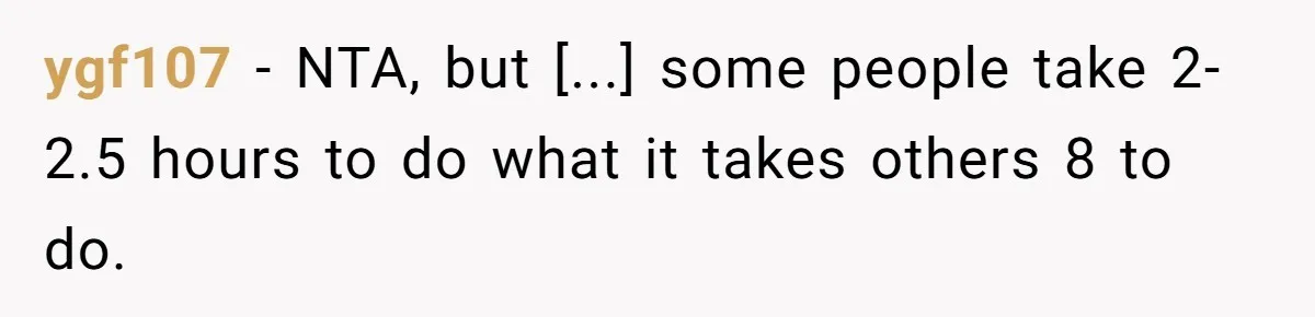 ygf107 − NTA, but [...] some people take 2-2.5 hours to do what it takes others 8 to do.