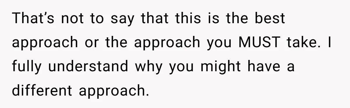 That’s not to say that this is the best approach or the approach you MUST take. I fully understand why you might have a different approach.