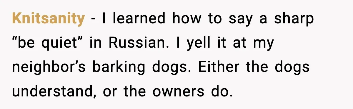 Hospital Roommate Calls Her Ugly In Russian, Student Answers In Russian Knitsanity - I learned how to say a sharp “be quiet” in Russian. I yell it at my neighbor’s barking dogs. Either the dogs understand, or the owners do.