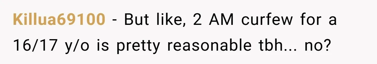 Killua69100 − But like, 2 AM curfew for a 16/17 y/o is pretty reasonable tbh... no?