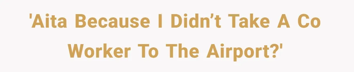 Man Refused To Take A Smelly Co-Worker To The Airport, And Now Everyone Thinks He’s The Jerk 'AITA because I didn’t take a co worker to the airport?'