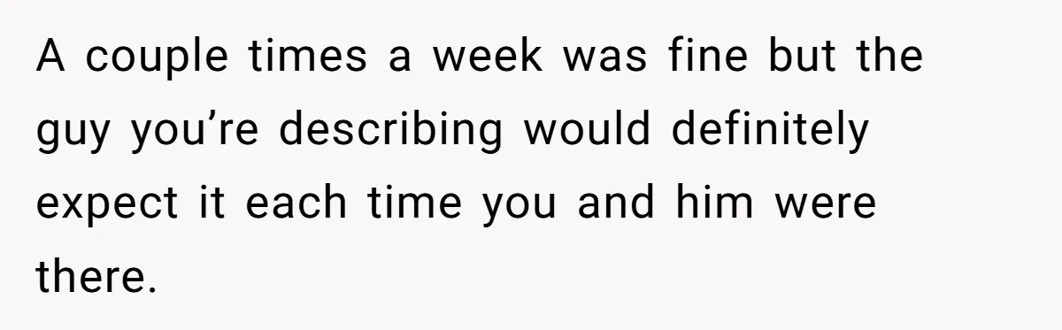 Man Refused To Take A Smelly Co-Worker To The Airport, And Now Everyone Thinks He’s The Jerk A couple times a week was fine but the guy you’re describing would definitely expect it each time you and him were there.