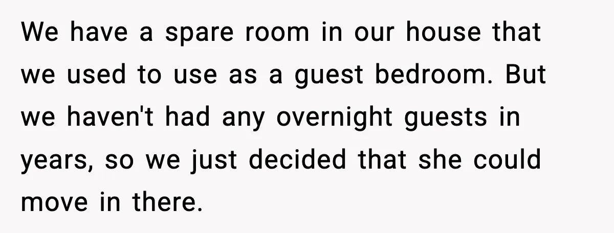 We have a spare room in our house that we used to use as a guest bedroom. But we haven't had any overnight guests in years, so we just decided...