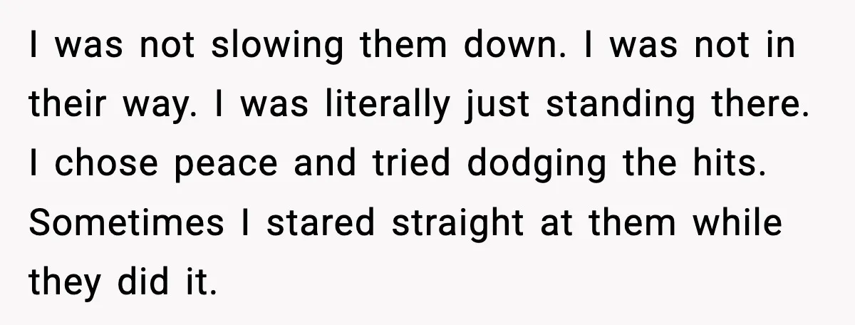 Traveler Stands Her Ground After Aggressive Couple Rams Her in Security Line I was not slowing them down. I was not in their way. I was literally just standing there. I chose peace and tried dodging the hits. Sometimes I stared straight...