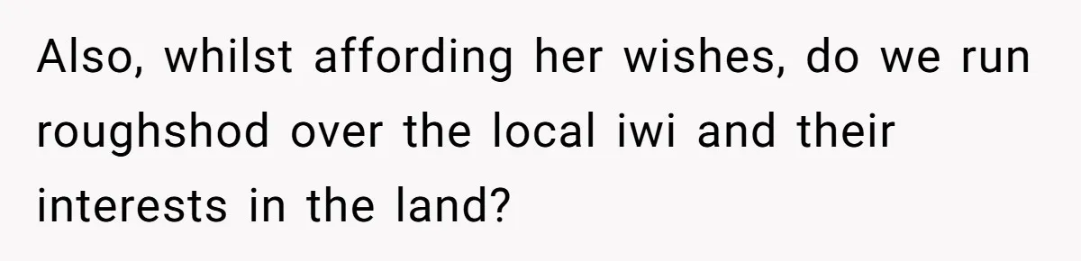 Man Snaps At Disabled Friend For Complaining About A Hike Not Being Wheelchair Accessible Also, whilst affording her wishes, do we run roughshod over the local iwi and their interests in the land?