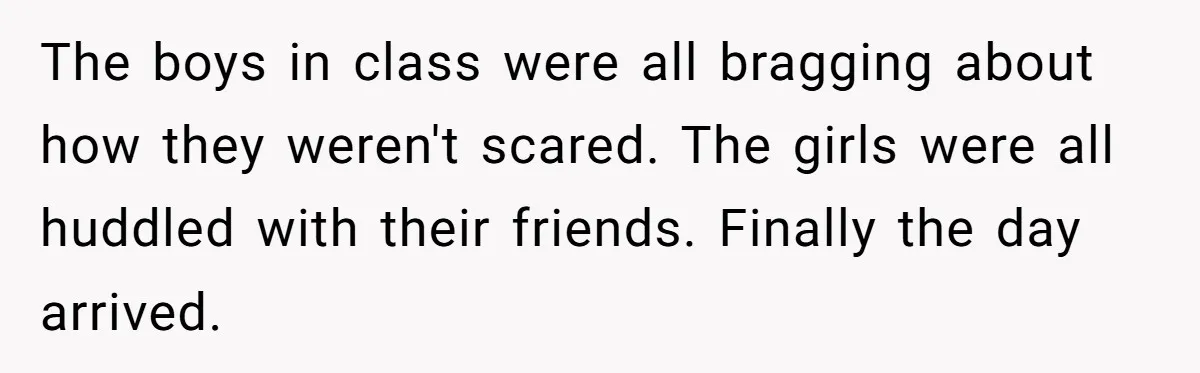 Students Demand “Something Fun,” and Their Art Teacher Makes Them Regret - Then Love - Every Second The boys in class were all bragging about how they weren't scared. The girls were all huddled with their friends. Finally the day arrived.