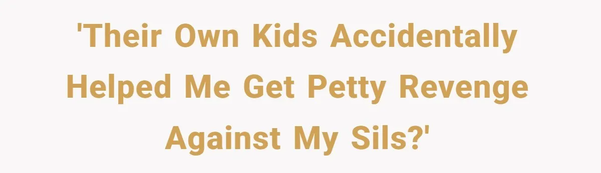 'Their own kids accidentally helped me get petty revenge against my SILs?'