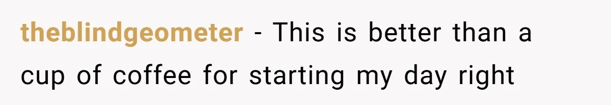 theblindgeometer − This is better than a cup of coffee for starting my day right
