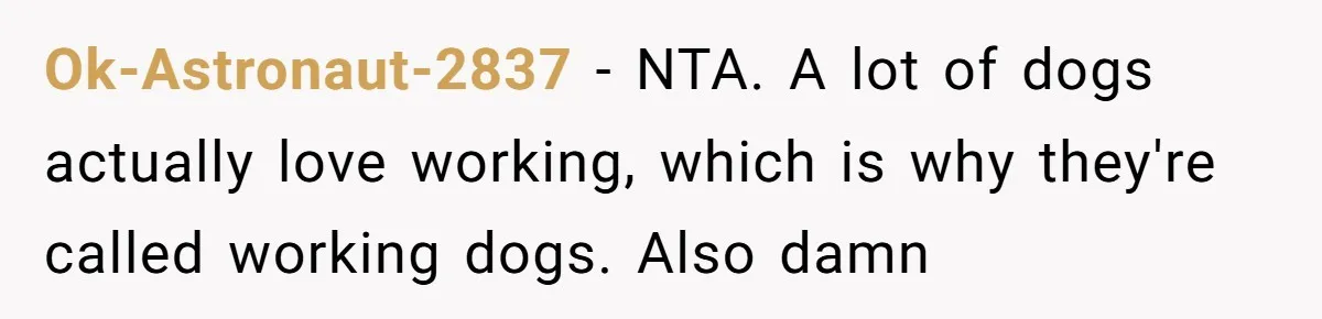Woman Kicks Friend Out After She Insults Her Deaf Owner's Helpful Golden Retriever Ok-Astronaut-2837 − NTA. A lot of dogs actually love working, which is why they're called working dogs. Also damn