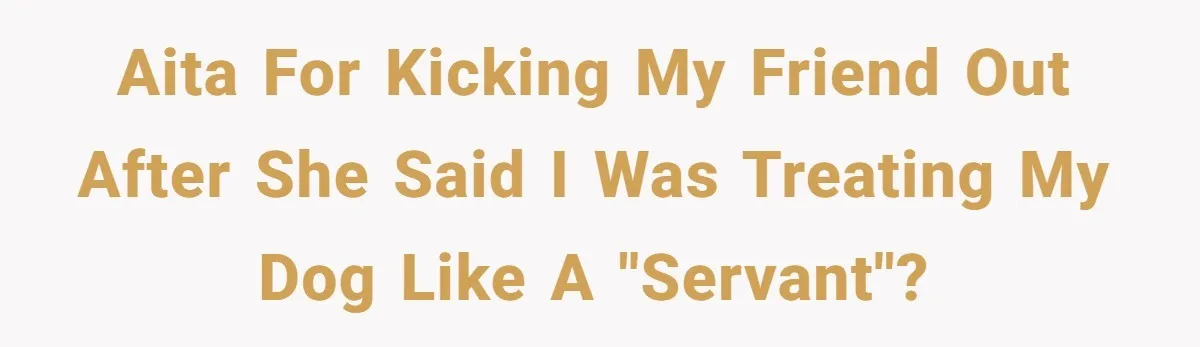 Woman Kicks Friend Out After She Insults Her Deaf Owner's Helpful Golden Retriever AITA for kicking my friend out after she said I was treating my dog like a "servant"?