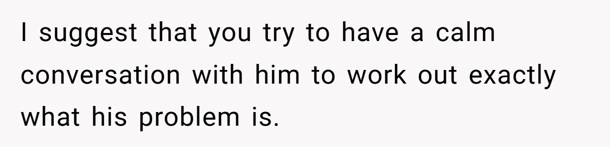 ‘You’re Trying Too Hard’: Fiancé Shames Woman For Her Renaissance Costume I suggest that you try to have a calm conversation with him to work out exactly what his problem is.