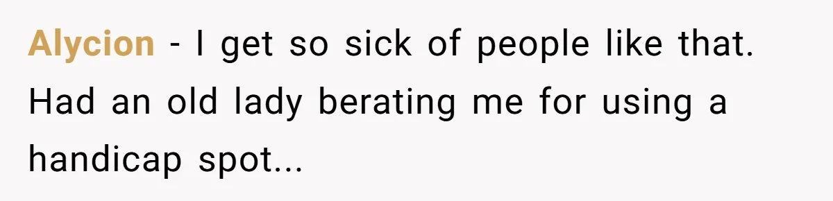 A Karen Followed Him Through The Store insulting him, Then Asked For Help With Groceries Alycion - I get so sick of people like that. Had an old lady berating me for using a handicap spot...