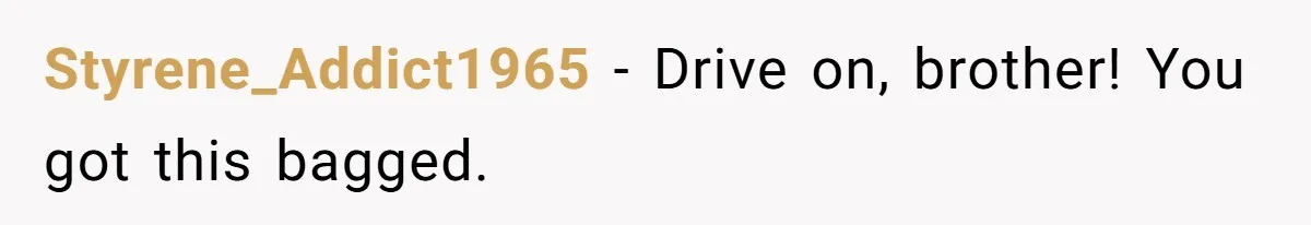 Styrene_Addict1965 - Drive on, brother! You got this bagged.