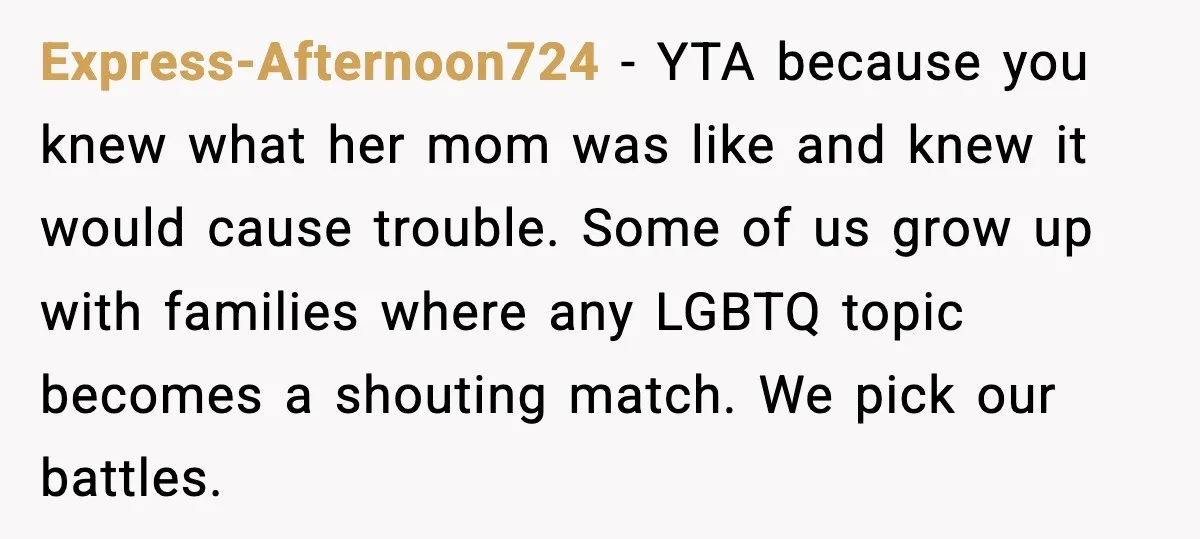 Woman Brings LGBTQ Kids’ Book To Shower, Gets Accused Of Ruining The Party Express-Afternoon724 - YTA because you knew what her mom was like and knew it would cause trouble. Some of us grow up with families where any LGBTQ topic becomes a...