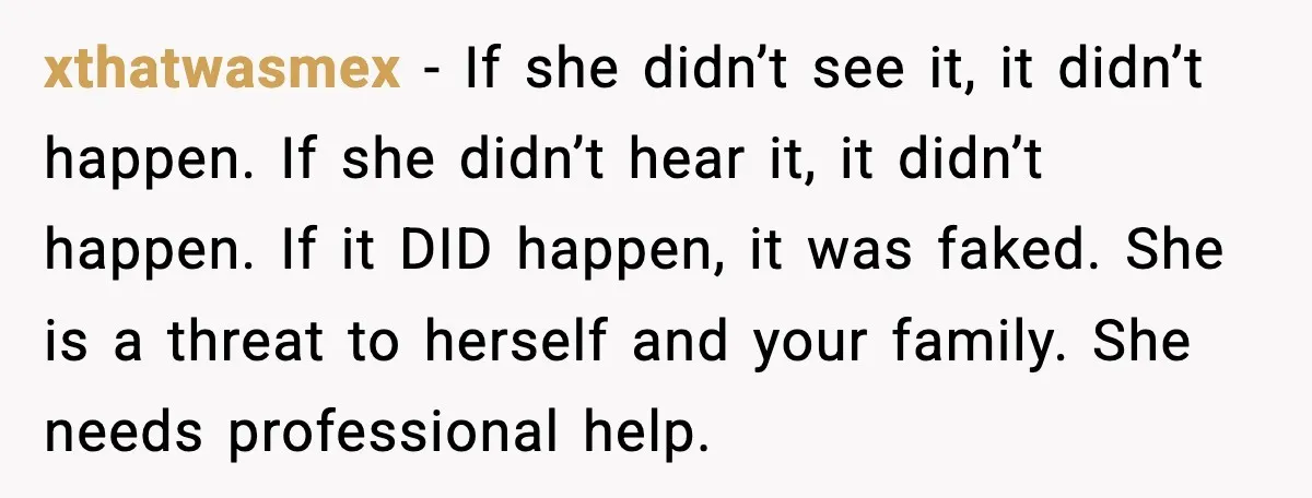 MIL Accuses Mom of Buying Baby After Private Birth Center Choice xthatwasmex - If she didn’t see it, it didn’t happen. If she didn’t hear it, it didn’t happen. If it DID happen, it was faked. She is a threat to...