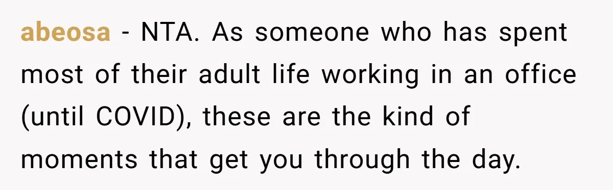 abeosa − NTA. As someone who has spent most of their adult life working in an office (until COVID), these are the kind of moments that get you through the...