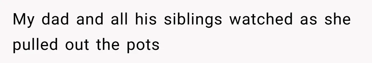 Dad Gets Decade-Long Revenge On Aunty With Her Own Wedding Gift, And She Doesn’t See It Coming My dad and all his siblings watched as she pulled out the pots